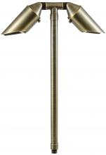  LV32-LED3-WBS - SOLID CAST BRASS PATH LIGHT 2X3W LED MR16 12V