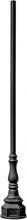  PT-10-BS01-B - 10 FT FLUTED CAST ALUMINUM POST WITH  BASE 3" OD