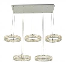  90070PC - PLC1 Ceiling Five Ring Pendant from the Equis Collection