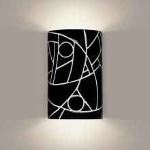  M20303-BL-WETST-1LEDE26 - Picasso Wall Sconce Black (Wet Sealed Top, E26 Base LED (Bulb included))