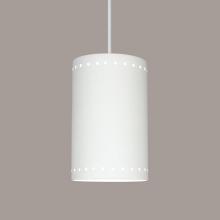  P206-L3-WCC-1LEDE26 - Gran Delos Pendant: Buckskin Leather (White Cord & Canopy)