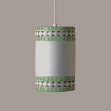  PM20301-MI-WCC - Borders Pendant Mint Green (White Cord & Canopy)