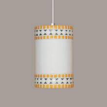  PM20301-SY-WCC - Borders Pendant Sunflower Yellow (White Cord & Canopy)