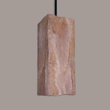  PN18011-BR-WCC - Stone Pendant Brown (White Cord & Canopy)