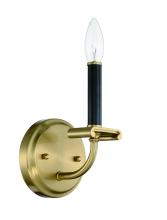  54861-FBSB - Stanza 1 Light Wall Sconce in Flat Black/Satin Brass