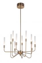  49610-SB-LED - Valdi 10 Light LED Chandelier in Satin Brass