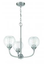  56223-BNK - Glenda 3 Light Chandelier in Brushed Polished Nickel