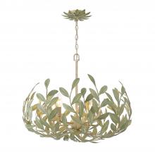  566-CT - Broche 5 Light Champagne Green Tea Chandelier