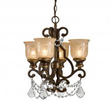 Crystorama 7504-BU-CL-MWP - Norwalk 4 Light Clear Crystal Bronze Umber Mini Chandelier