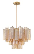  ADD-306-AG-AM - Addis 6 Light Aged Brass Chandelier