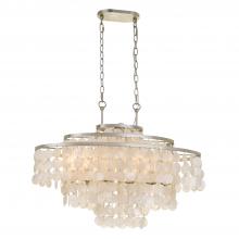  BRI-3009-SA - Brielle 6 Light Antique Silver Linear Chandelier