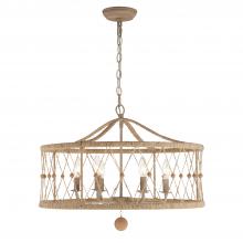  BRX-B7906-BS - Brixton 6 Light Burnished Silver Chandelier