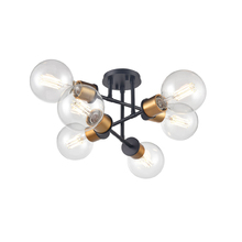  DVP47611MF+EB - Lake Louise 6 Light Semi Flush