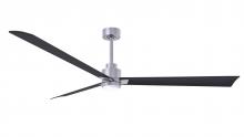  AKLK-BN-BK-72 - Alessandra 3-blade transitional ceiling fan in brushed nickel finish with matte black blades. Opti