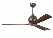  IR3-TB-WA-60 - Irene-3 three-blade paddle fan in Textured Bronze finish with 60" solid walnut tone blades.