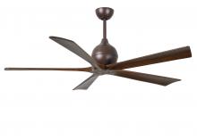  IR5-TB-WA-60 - Irene-5 five-blade paddle fan in Textured Bronze finish with 60" solid walnut tone blades.