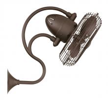  ME-TB - Melody 3-speed oscillating wall-mounted Art Nouveau style fan in textured bronze finish.