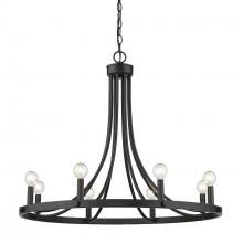  IN11151BK - Sawyer 8-Light Matte Black Chandelier