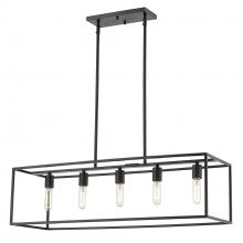  IN21002BK - Cobar 5-Light Matte Black Island Pendant