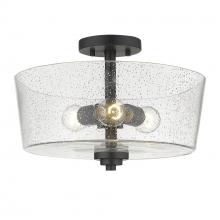  IN61104BK - Rowe 3-Light Matte Black Semi-Flush Mount