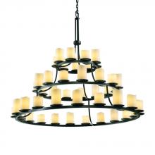  CNDL-8714-10-AMBR-DBRZ - Dakota 45-Light 3-Tier Ring Chandelier