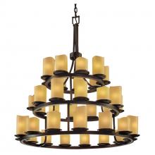  CNDL-8712-14-AMBR-DBRZ - Dakota 36-Light 3-Tier Ring Chandelier