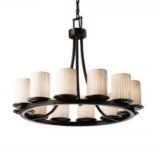  POR-8768-10-WFAL-MBLK-LED12-8400 - Dakota 12-Light Ring LED Chandelier (Short)