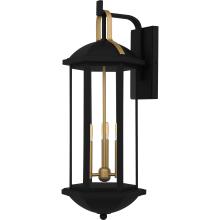  CFD8410MBK - Crestfield 3-Light Matte Black Outdoor Wall Lantern