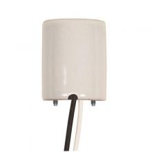  80/1689 - Keyless Porcelain Socket With Paper Liner; Mounting Screws Held Captive; 2 Wireways; 18" Leads;