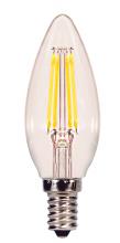  S21708 - 4.5 Watt B11 LED; Clear; Candelabra base; 2700K; 350 Lumens; 120 Volt; 3-Pack