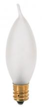  S3276 - 10 Watt CA7 Incandescent; Frost; 1500 Average rated hours; 70 Lumens; Candelabra base; 120 Volt