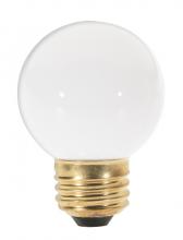  S3843 - 60 Watt G16 1/2 Incandescent; Gloss White; 1500 Average rated hours; 550 Lumens; Medium base; 120