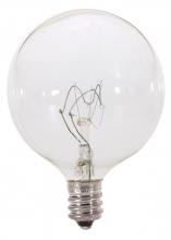  S4472 - 40 Watt G16 1/2 Incandescent; Clear; 2500 Average rated hours; 380 Lumens; Candelabra base; 120 Volt