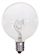  S4473 - 60 Watt G16 1/2 Incandescent; Clear; 2500 Average rated hours; 720 Lumens; Candelabra base; 120 Volt