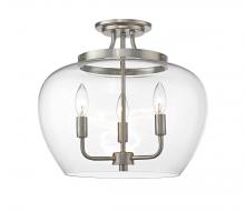  473SF-BN - 3 Light Semi Flush Mount