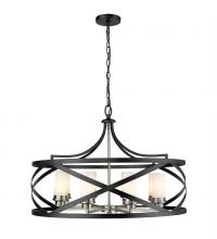  481P30-MB-BN - 8 Light Chandelier