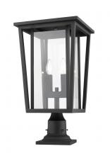  571PHBR-533PM-BK - 2 Light Outdoor Pier Mounted Fixture