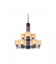  2812-133 - Roxbury 9Lt 2 Tier Chandelier English Bronze