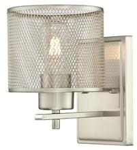  6327800 - 1 Light Wall Fixture Brushed Nickel Finish Mesh Shade