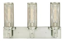  6330500 - 3 Light Wall Fixture Brushed Nickel Finish Mesh Shades