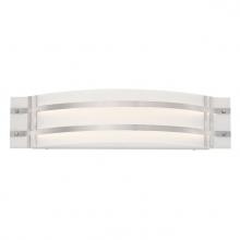  6371800 - 22W 1 Light LED Wall Fixture Brushed Nickel Finish Frosted Glass