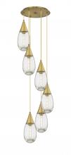  116-450-1P-BB-G450-6CL - Malone - 6 Light - 17 inch - Brushed Brass - Multi Pendant