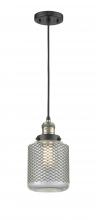  201C-BAB-G262 - Stanton - 1 Light - 6 inch - Black Antique Brass - Cord hung - Mini Pendant