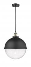  201C-BAB-HFS-124-BK - Hampden - 1 Light - 13 inch - Black Antique Brass - Cord hung - Pendant