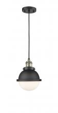  201C-BAB-HFS-61-BK-LED - Hampden - 1 Light - 7 inch - Black Antique Brass - Cord hung - Mini Pendant