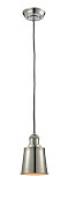  201C-PN-M9-LED - Addison - 1 Light - 5 inch - Polished Nickel - Cord hung - Mini Pendant