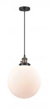  201CSW-BAB-G201-12 - Beacon - 1 Light - 12 inch - Black Antique Brass - Cord hung - Mini Pendant