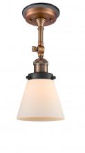  201FBP-ACBK-G61 - Cone - 1 Light - 6 inch - Antique Copper - Semi-Flush Mount