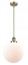  201S-AB-G201-12 - Beacon - 1 Light - 12 inch - Antique Brass - Stem Hung - Mini Pendant