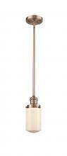  201S-AC-G311-LED - Dover - 1 Light - 5 inch - Antique Copper - Stem Hung - Mini Pendant